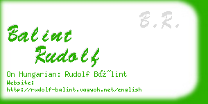balint rudolf business card